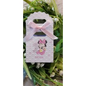 SCATOLINA PORTACONFETTI 1 ANNO PERSONALIZZATA MINNIE