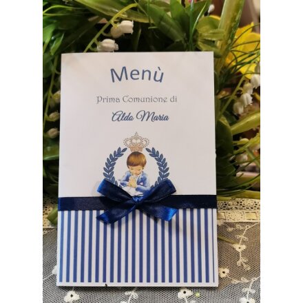 MENU' PRIMA COMUNIONE RAGAZZO ELEGANTE