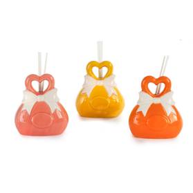 DIFFUSORE BORSETTA CON FIOCCO E CONFETTI