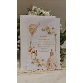 INVITO 18 ANNI CON BUSTA RAGAZZA