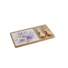 BOMBONIERA SET 2 PEZZI FLOWERS CON SCATOLA E CONFETTI