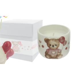 BOMBONIERA CANDELA ORSETTO COMPLETA DI CONFEZIONE