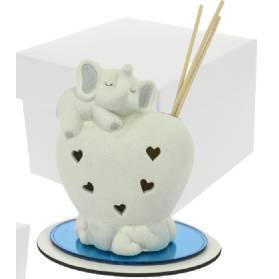 BOMBONIERA PROFUMATORE OLED CUORE ELEFANTINO COMPLETA DI CONFEZIONE