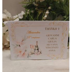 SEGNATAVOLO 18 ANNI CON NOMI INVITATI