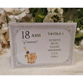 SEGNATAVOLO 18 ANNI CON NOMI INVITATI