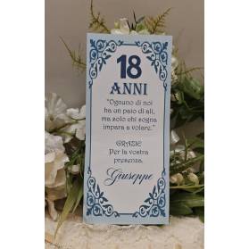 SEGNAPOSTO 18 ANNI RAGAZZA