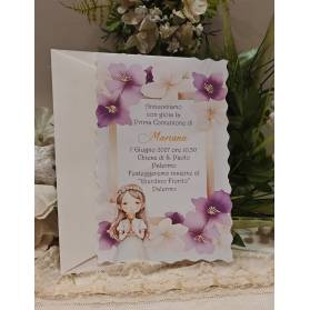 INVITO PRIMA COMUNIONE RAGAZZA