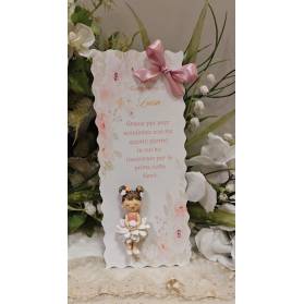 SEGNALIBRO PRIMA COMUNIONE BALLERINA CON MAGNETE