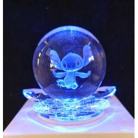 BOMBONIERA SFERA DI VETRO STITCH LED COMPLETA DI CONFEZIONE