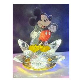 BOMBONIERA FIORE DI CRISTALLO CON TOPOLINO LED COMPLETA DI CONFEZIONE