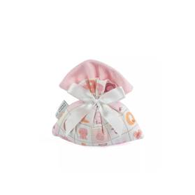 SACCHETTO NASCITA CON DECORO ANIMALETTI CON CONFETTI