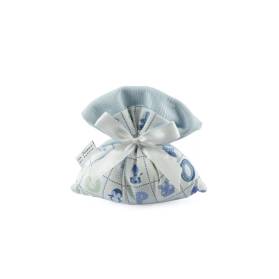 SACCHETTO NASCITA CON DECORO ANIMALETTI CON CONFETTI