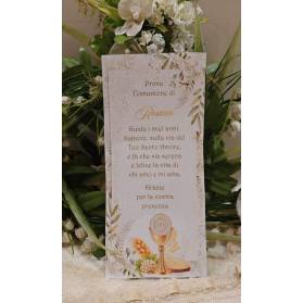 SEGNALIBRO PRIMA COMUNIONE RAGAZZO