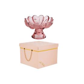 FIORE ALZATINA IN VETRO E CONFETTI