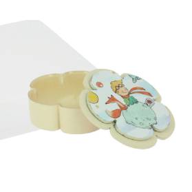 BOMBONIERA CANDELA A FIORE PICCOLO PRINCIPE COMPLETA DI CONFEZIONE