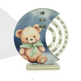 BOMBONIERA CALENDARIO ORSETTO COMPLETA DI CONFEZIONE