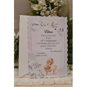 INVITO 18 ANNI CON BUSTA RAGAZZA