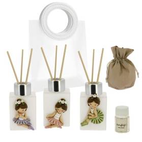 BOMBONIERA DIFFUSORE CON BALLERINA COMPLETA DI CONFEZIONE