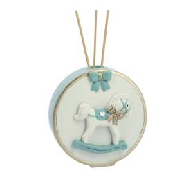 PROFUMATORE CAVALLINO A DONDOLO CON ORSETTO COMPLETA DI CONFEZIONE