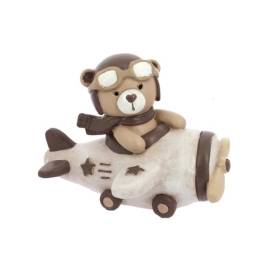 SALVADANAIO ORSETTO AVIATORE COMPLETO DI CONFEZIONE