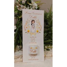 SEGNALIBRO PRIMA COMUNIONE CON CIOCCOLATINO