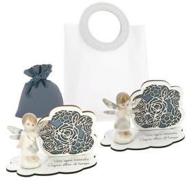 BOMBONIERA OROLOGIO CON FATINA COMPLETA DI CONFEZIONE