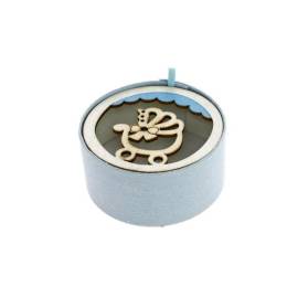 BOX NASCITA CON CARROZZINA CON CONFETTI