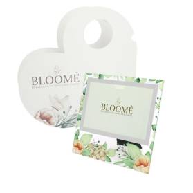 BOMBONIERA PORTAFOTO ORTENSIE IN VETRO CON CONFETTI