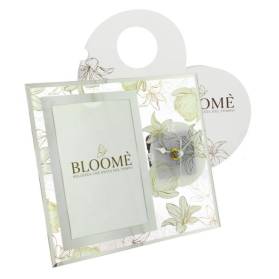 BOMBONIERA OROLOGIO E PORTAFOTO GIGLIO IN VETRO CON CONFETTI