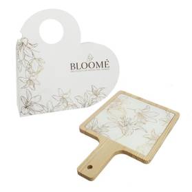 BOMBONIERA TAGLIERE GIGLIO IN VETRO CON CONFETTI