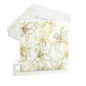 BOMBONIERA CANDELA PIATTA CON CONFETTI