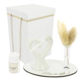 BOMBONIERA DIFFUSORE A CUORE CON CONFETTI