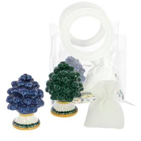 BOMBONIERA BORSETTA CON PIGNA CON CONFETTI