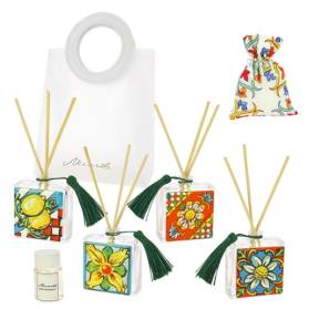 BOMBONIERA DIFFUSORE NICARE' CON MAIOLICA CON CONFETTI