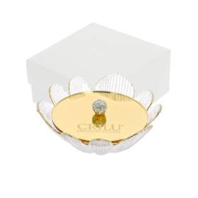 BOMBONIERA CRILU SCATOLA FIORE SPECCHIATO CON CONFETTI