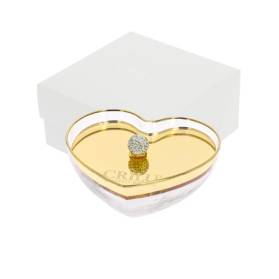 BOMBONIERA CRILU SCATOLA CUORE SPECCHIATO CON CONFETTI