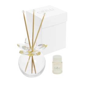 BOMBONIERA CRILU DIFFUSORE CON PETALI SWAROSKI CON CONFETTI