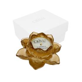 BOMBONIERA CRILU CANDELA VETRO CON CONFETTI