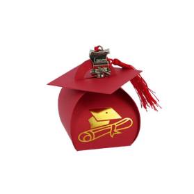 BORSETTA LAUREA CON CIONDOLO PERGAMENA E CONFETTI