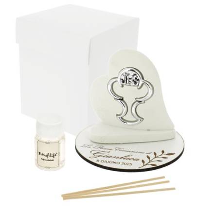 BOMBONIERA BATTESIMO DIFFUSORE ORSETTO CON CONFETTI