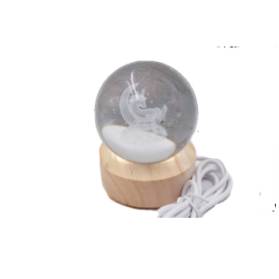 BOMBONIERA GLOBO UNICORNO A LED CON CONFETTI