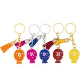 BOMBONIERA PORTACHIAVI 18 ANNI PALLONCINO