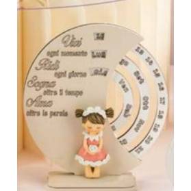 BOMBONIERA DATARIO CON BIMBA COMPLETA DI CONFEZIONE