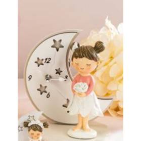 BOMBONIERA OROLOGIO CON BIMBA COMPLETA DI CONFEZIONE