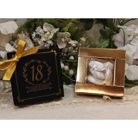 SCATOLINA 18 ANNI CON NOME E COMPLETA DI CONFETTI