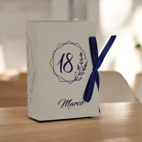 SCATOLINA 18 ANNI LIBRO CON NOME E COMPLETA DI CONFETTI