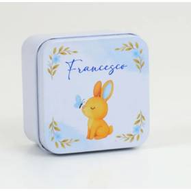 SCATOLINA NASCITA CON IL NOME IN ALLUMINIO