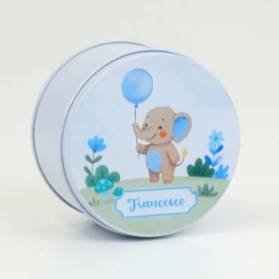 SCATOLINA NASCITA CON IL NOME IN ALLUMINIO