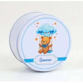 SCATOLINA NASCITA CON IL NOME IN ALLUMINIO