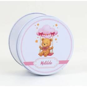 SCATOLINA NASCITA CON IL NOME IN ALLUMINIO